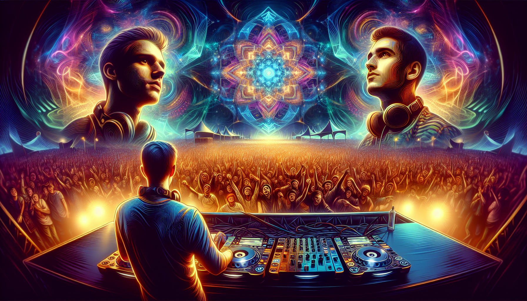 Matan Kadosh and Itai Spector at a music festival